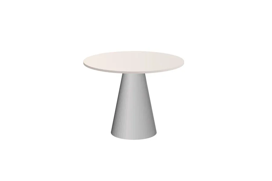 Stół okrągły PINETO GLAM 100 cm - matowy/kaszmir/chrom