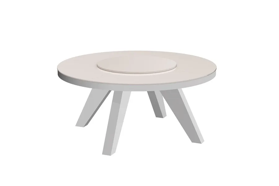 Stół okrągły ROTANTE 2 GLAM 160 cm - matowy/kaszmir/chrom