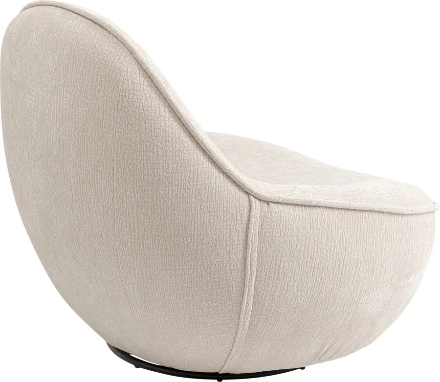 Fotel obrotowy OVO CREAM - kremowy