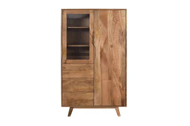 Witryna drewniana 2-drzwiowa STOCKHOLM ST-17-CR - mango caramel