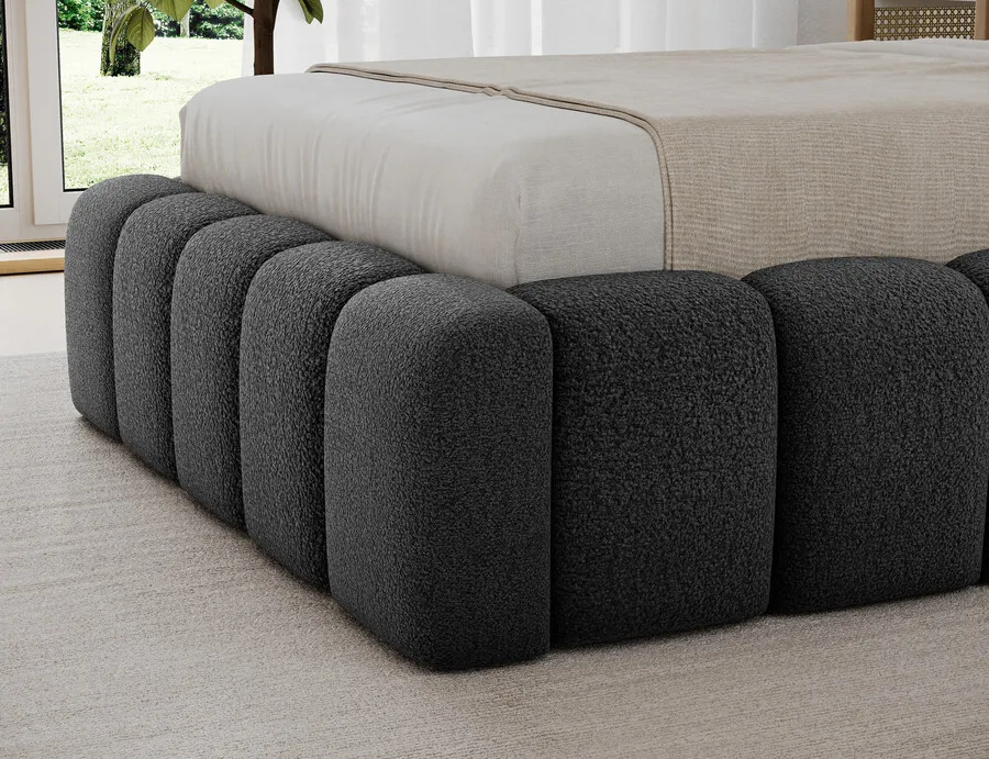 Łóżko z pojemnikiem LAMICA 90x200 - tkanina Royal 05