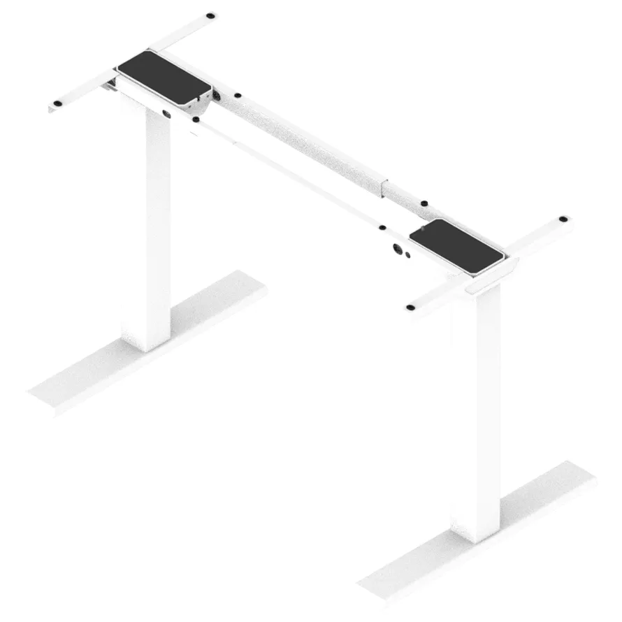 FUTURO Compact Stelaż biurka z elektryczną regulacją wysokości (685mm-1180mm) nogi prostokątne metal lakier biały