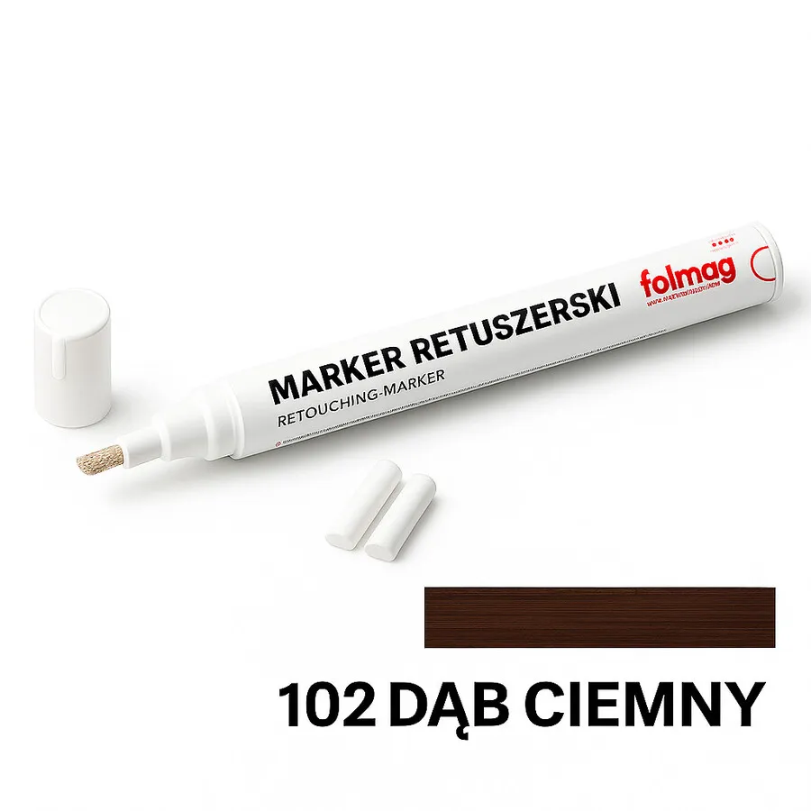 Pisak marker retuszerski do naprawy mebli Dąb ciemny 12 ml Folmag