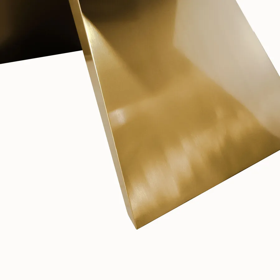 Stół z podstawą X MODIG M40 180x90 - biały marmur/złoty