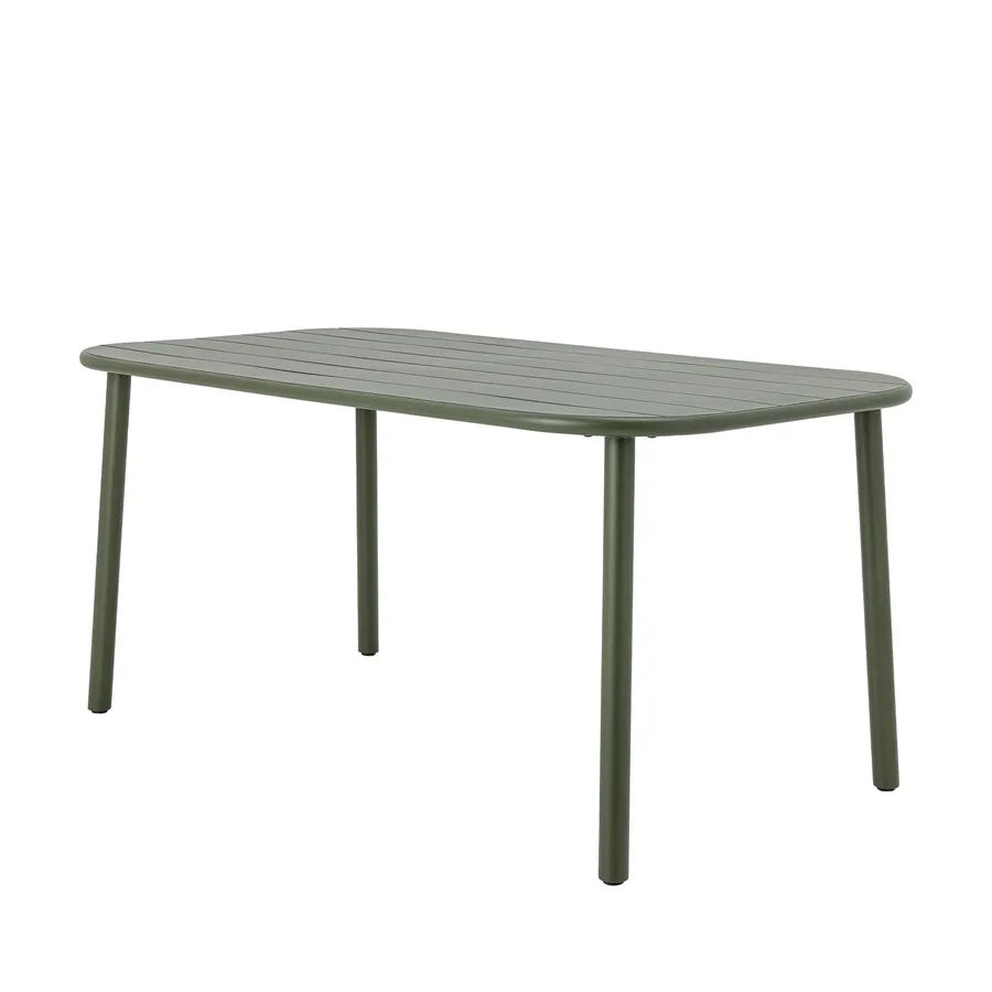 Stół ogrodowy metalowy CALANA 160x90 - zielony