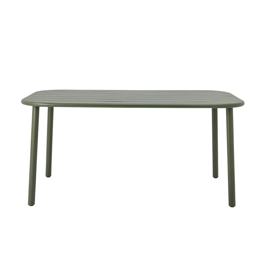 Stół ogrodowy metalowy CALANA 160x90 - zielony