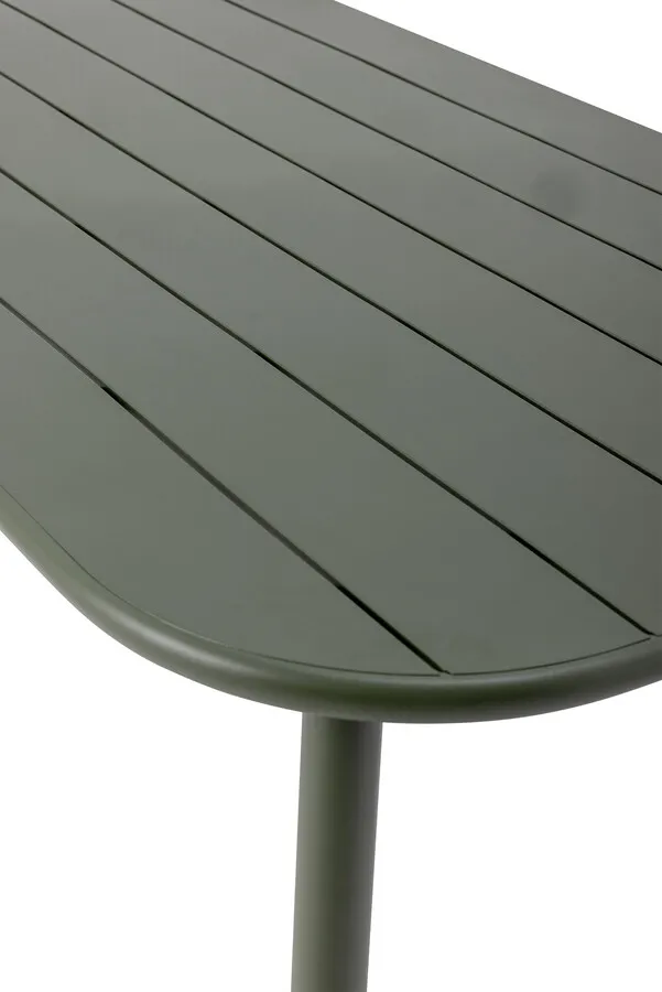 Stół ogrodowy metalowy CALANA 160x90 - zielony