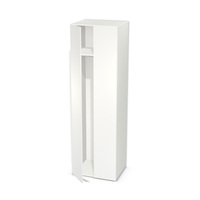 Szafa z podwójnymi drzwiami i drążkiem