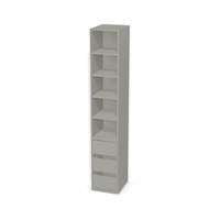 Szafa z szufladami, półkami i pojedynczymi drzwiami