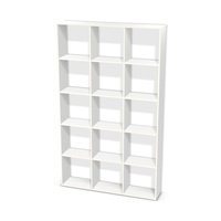 Regał z przegrodami i półkami: 3 x 5
