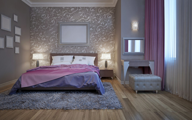 Sypialnie w odcieniach fioletu - 5 różnych aranżacji