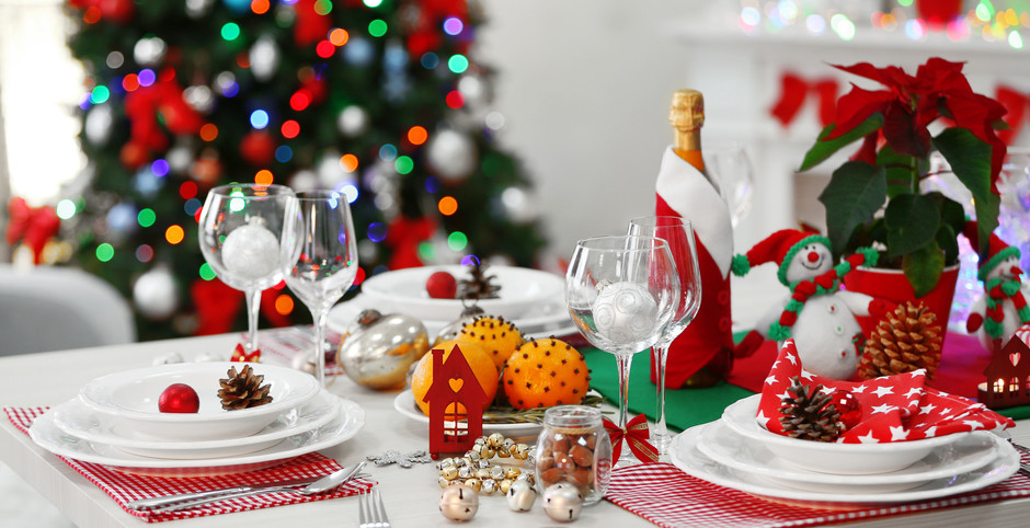 Festive table setting with...