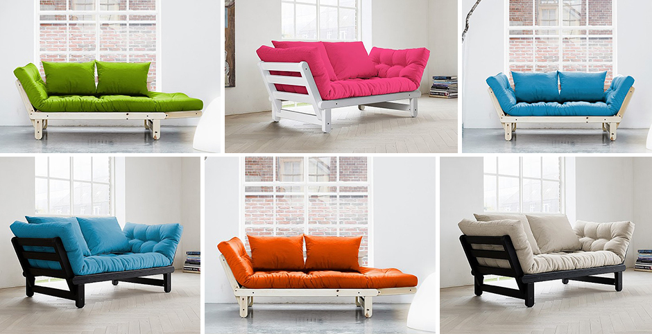 Sofa rozkładana z materacem futon
