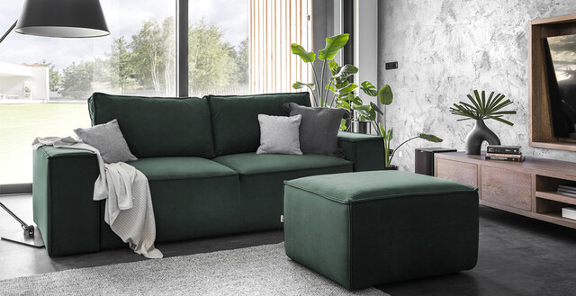 Sofa ze sprężynami falistymi